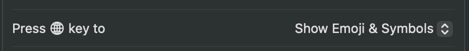 the section of Settings→Keyboard where you set what the globe key does. Here I have set it to Show Emoji & Symbols.