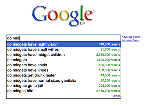 Google Autocomplete - Midget