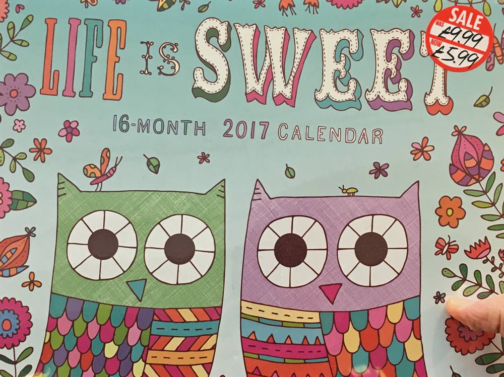 Life is Sweet - 16 Month Calendar