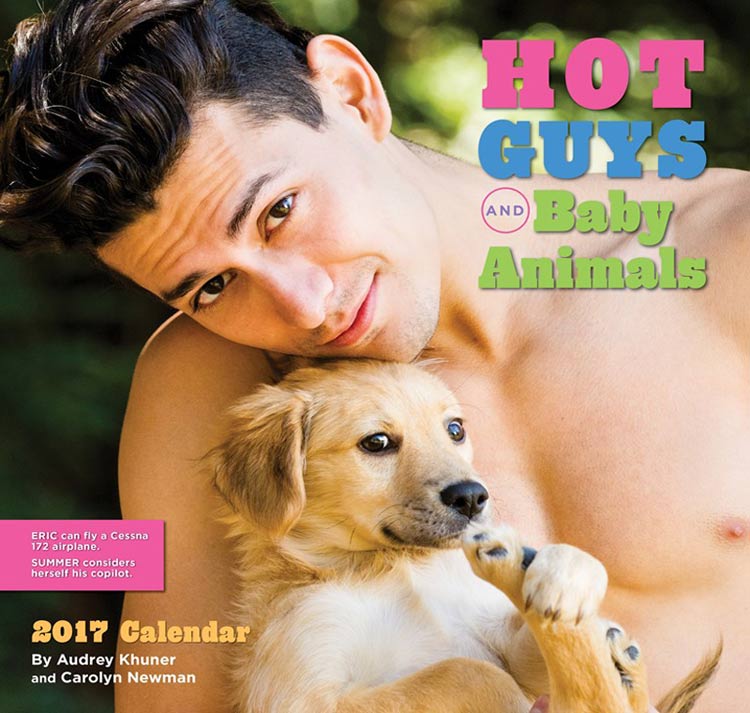 Guys with animals calendar