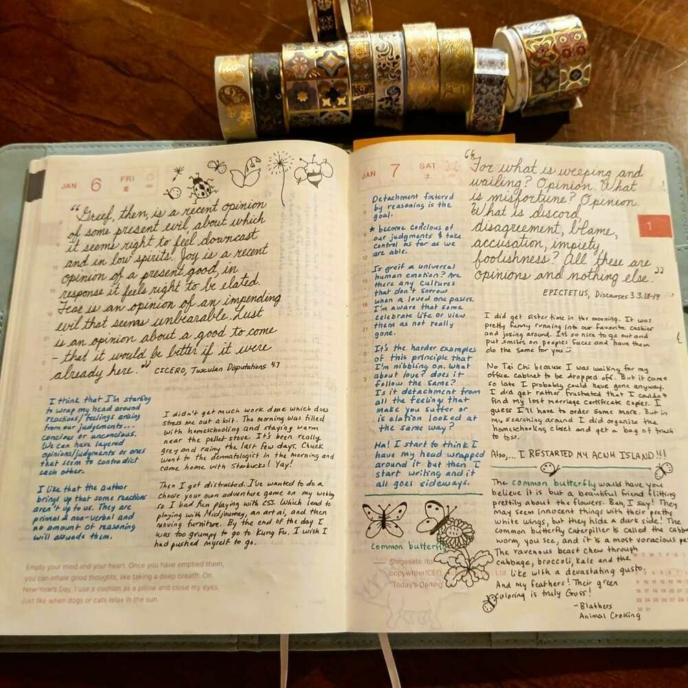 journal page spread with 