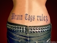 Brain Tags tattoo