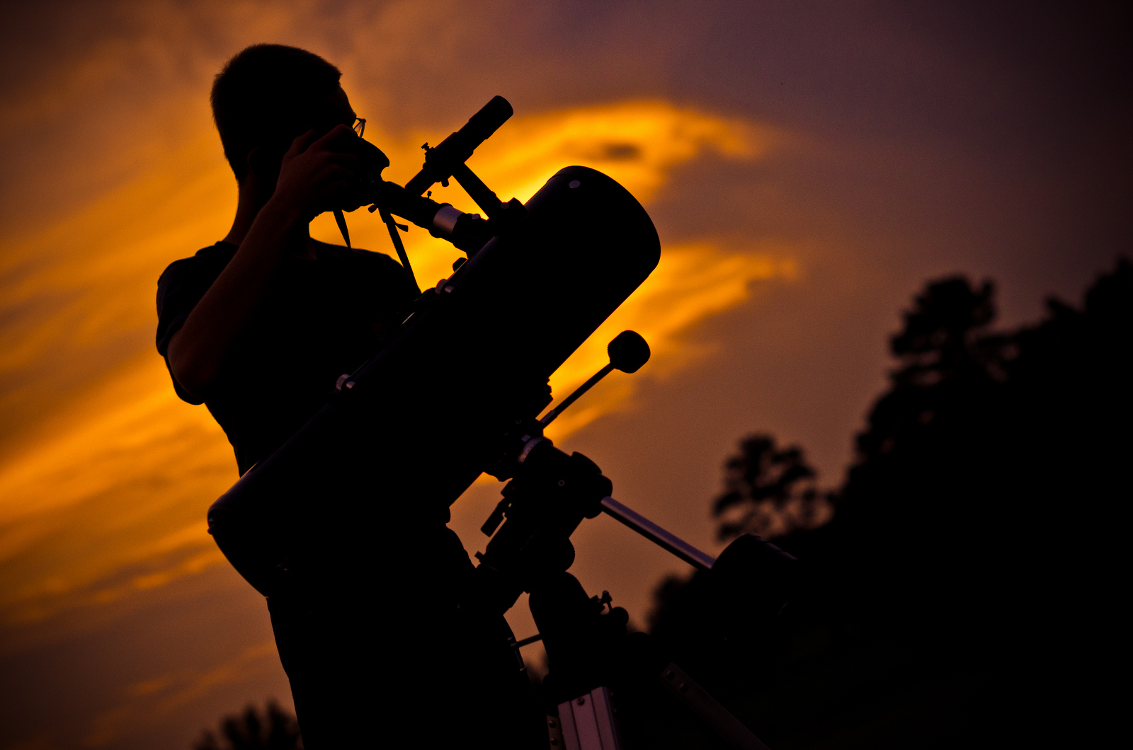 Setting Up the Telescope as the Last Light Fades