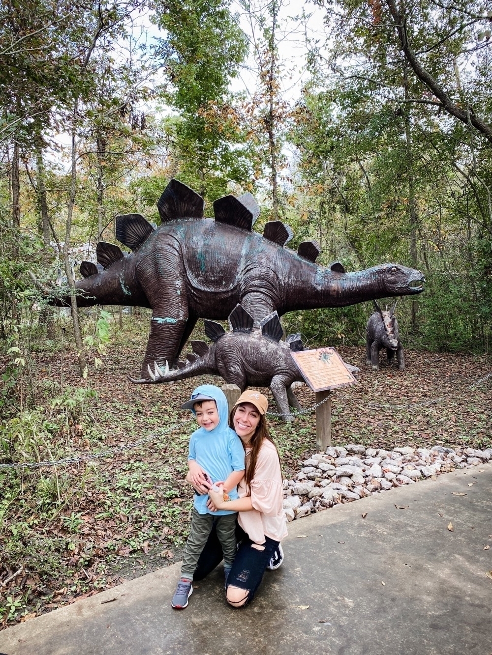 Kalena and son with dinosaurs