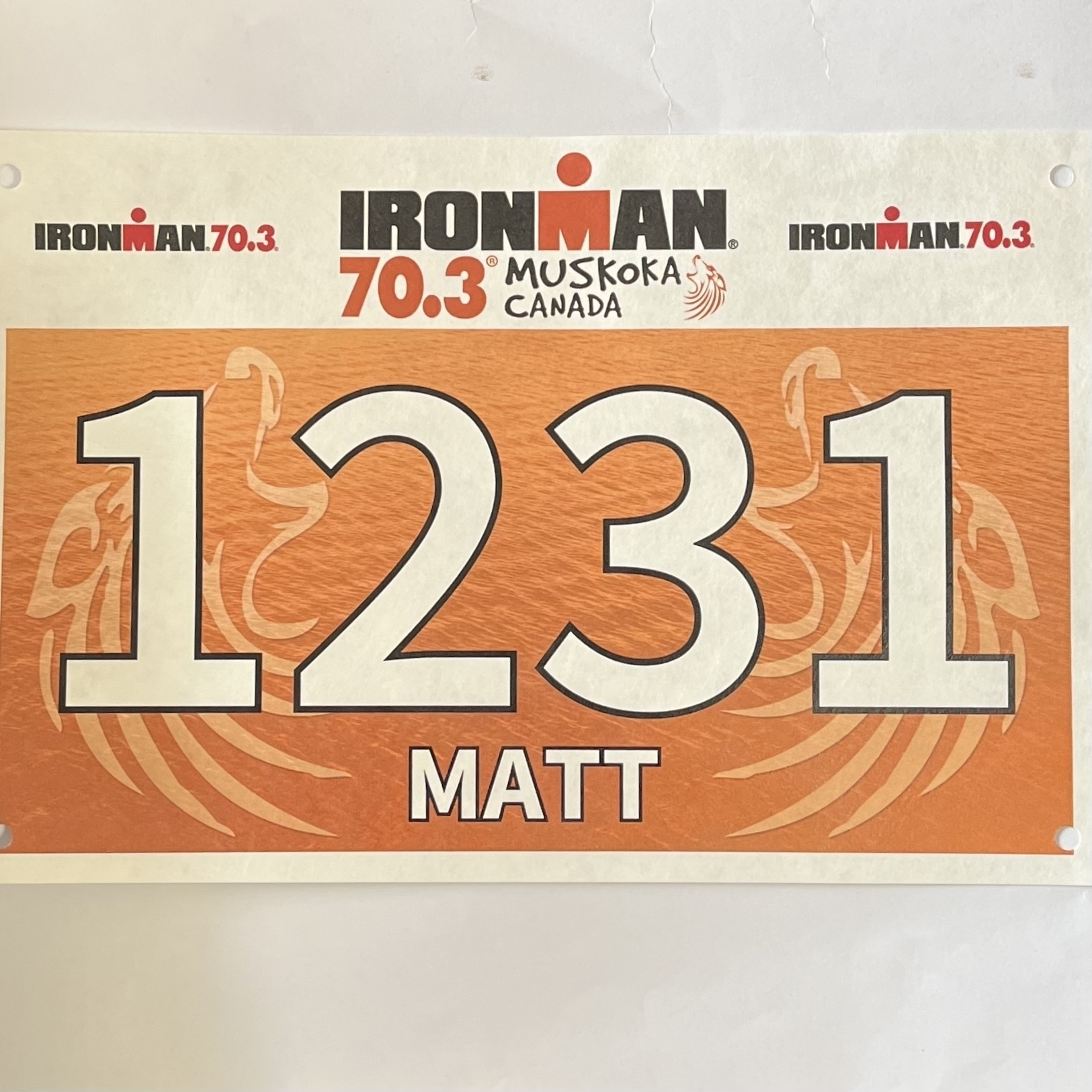 Ironman 70.3 Muskoka bib