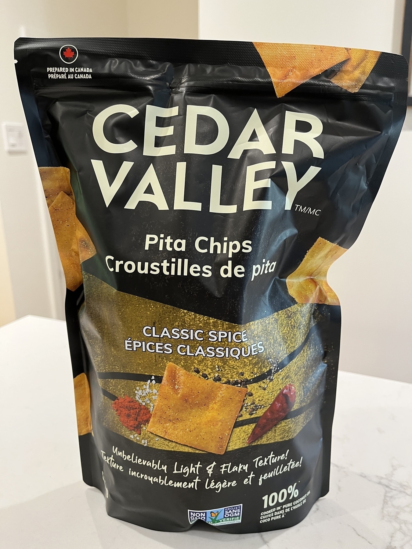 Bag of Cedar Valley pita chips