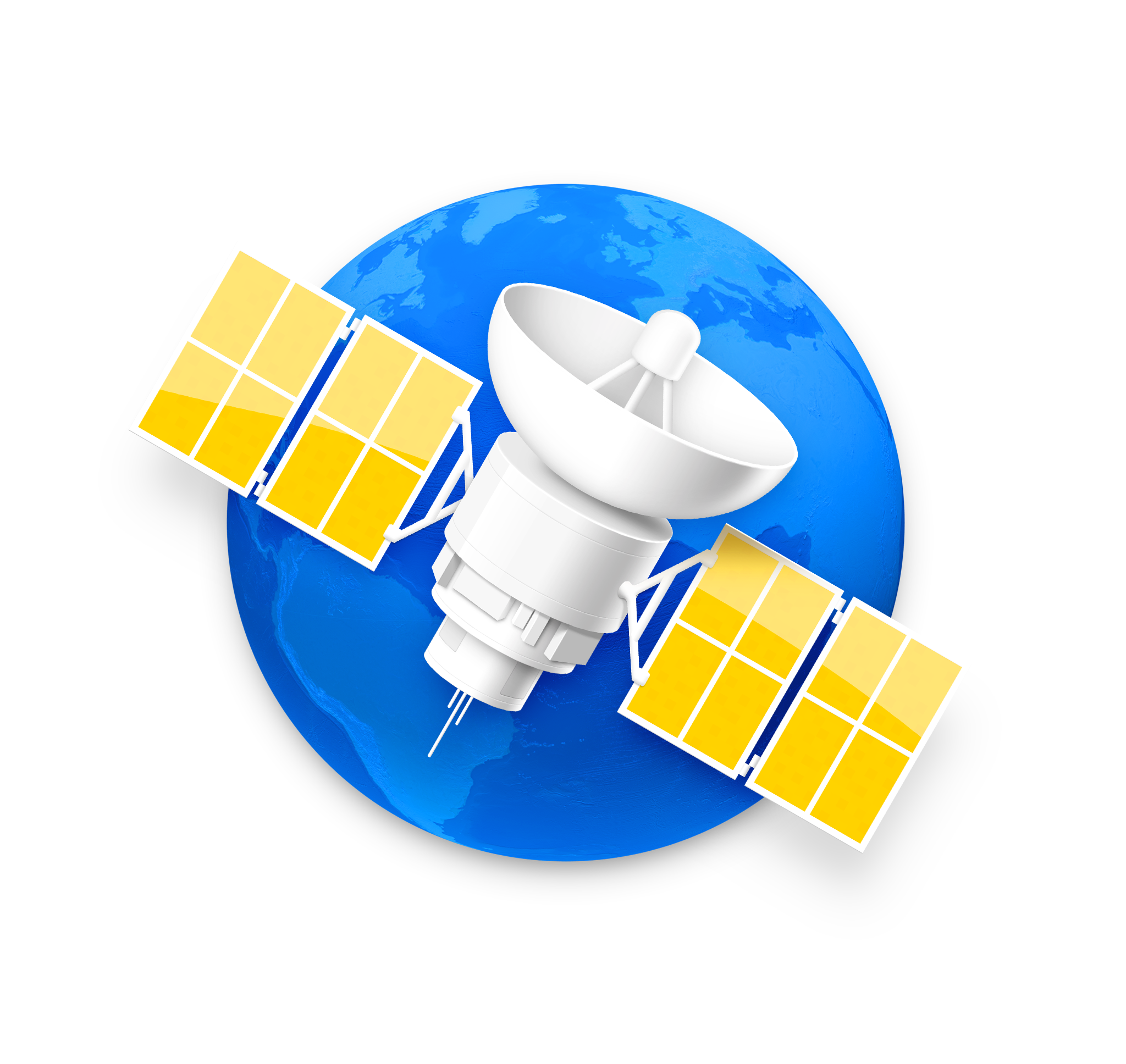 Modern NetNewsWire icon with blue globe and satellite.