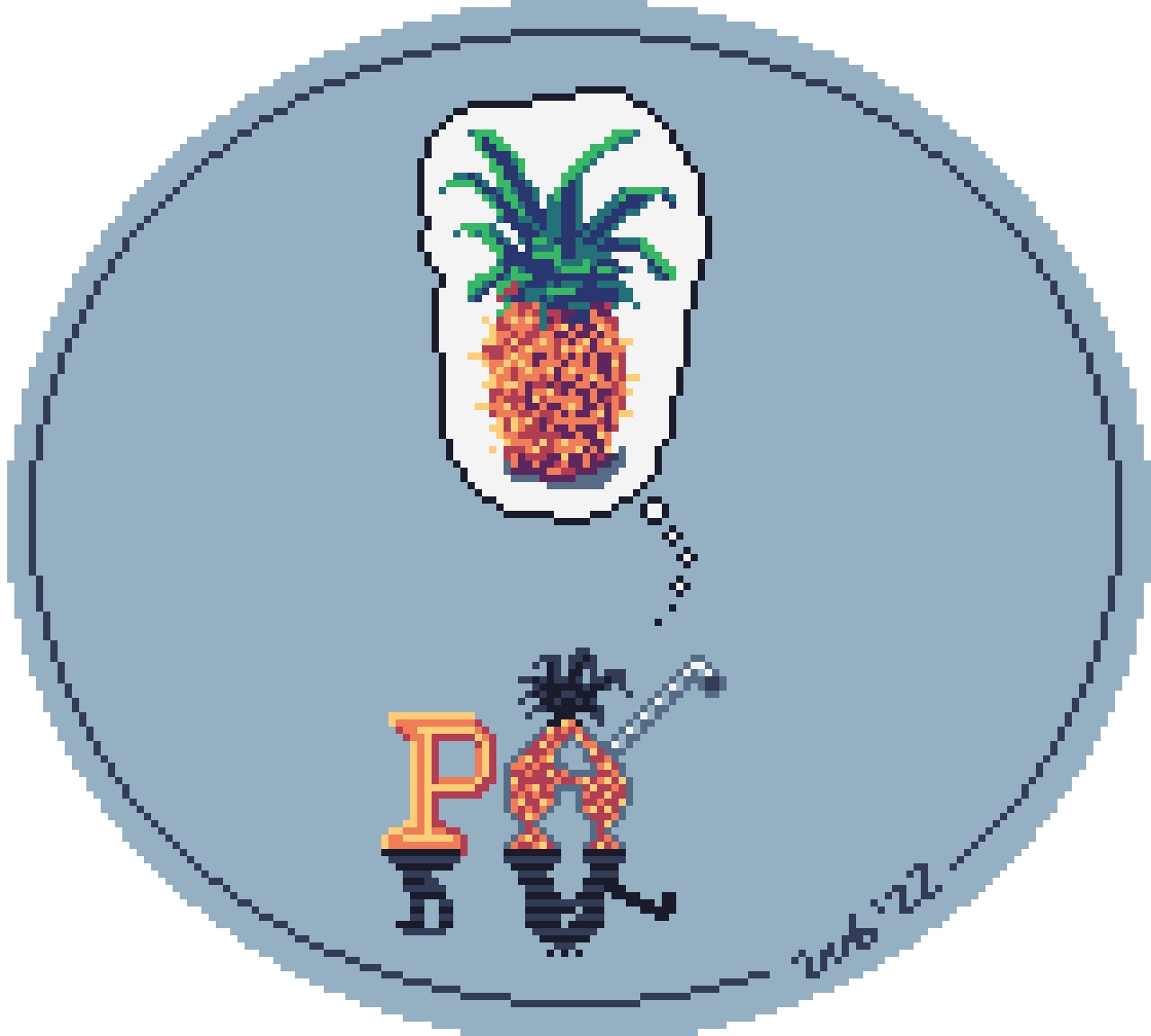 pixel art pineapple