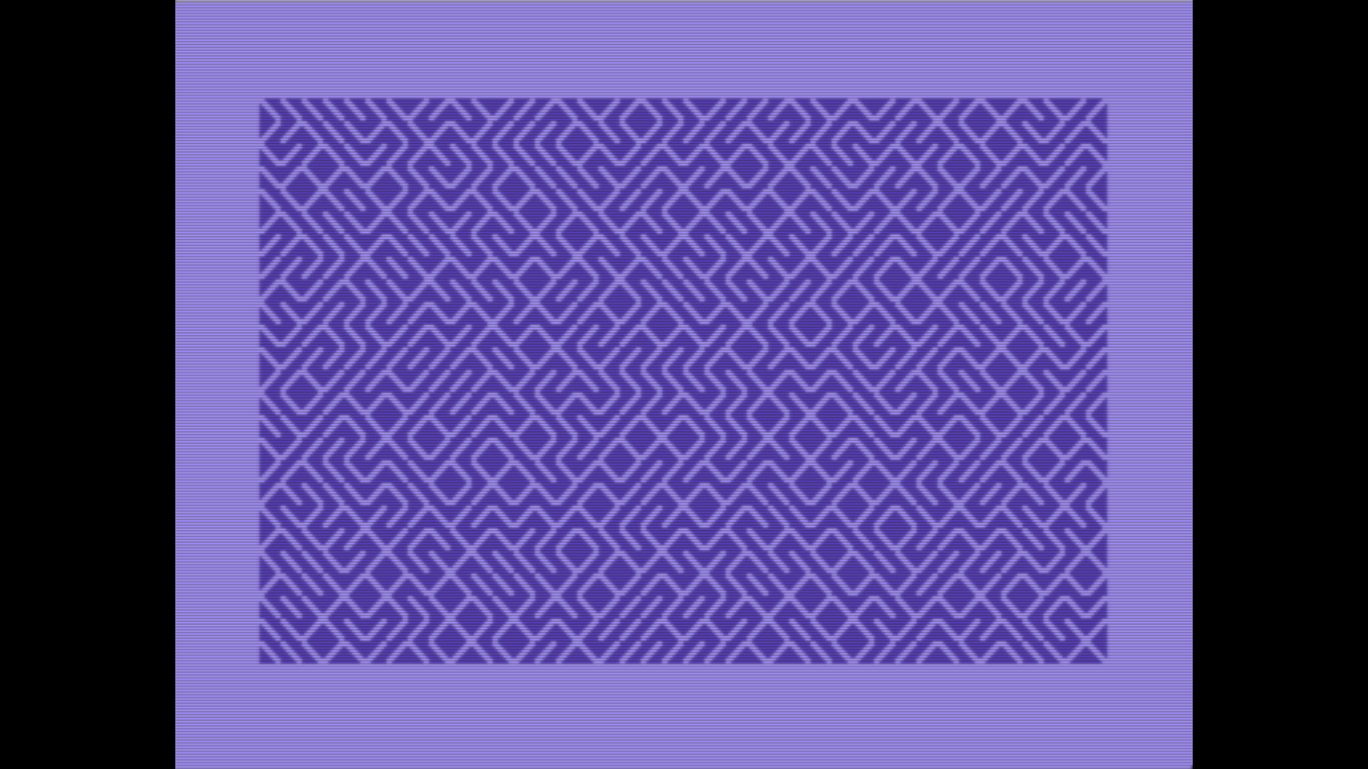 screenshot of a Commodore 64 screen showing a random maze
