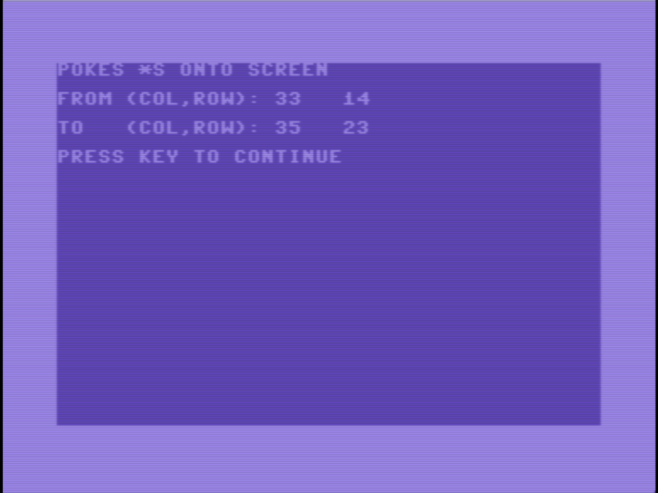 slide show of the several output screens of my program on the Commodore 64 that tests both a Basic and a machine language version