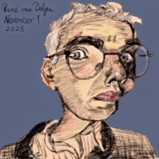 process animated GIF of self-portrait drawing