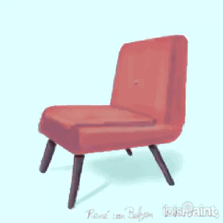 animated GIF process of drawing a comfy chair