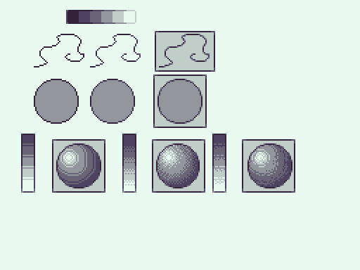 256 by 192 pixel art of line and shading tutorial