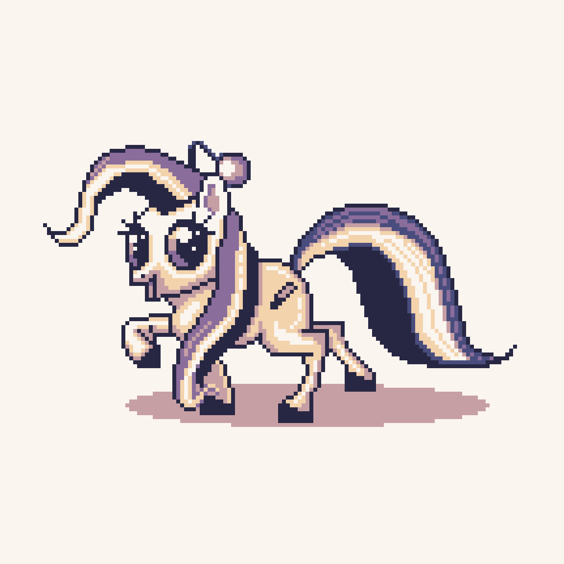 pixel art of MLP pony with a Reddit antenna on its head, looking joyful