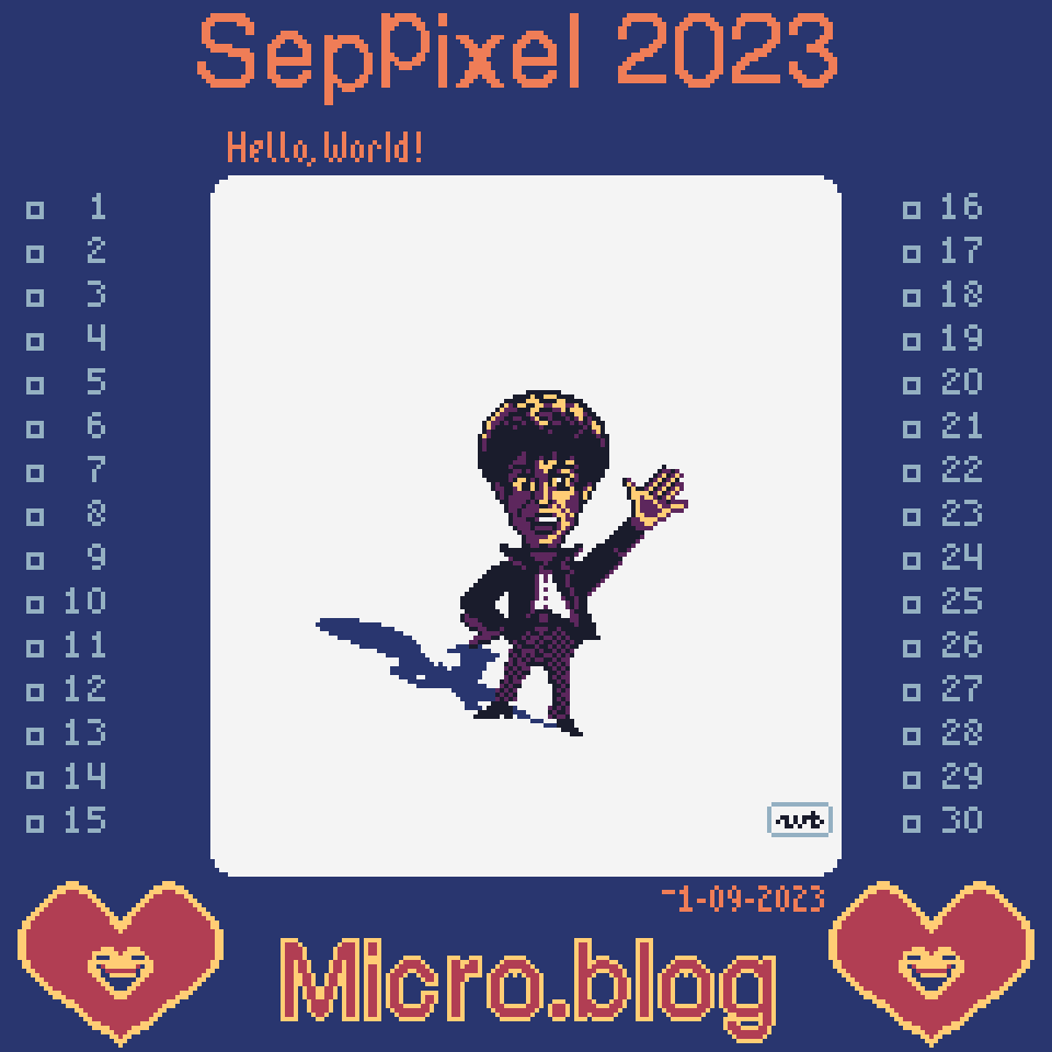 pixel art template for for micro∙blog september 2023 challenge