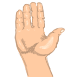 ibisPaint X drawing of a hand
