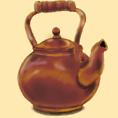 drawing of a teapot from reference