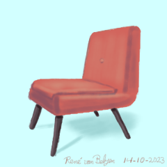drawing of a comfy chair in IbisPaint X