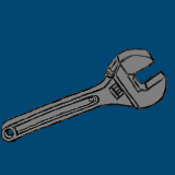 contour drawing of an adjustable wrench in IbisPaint X