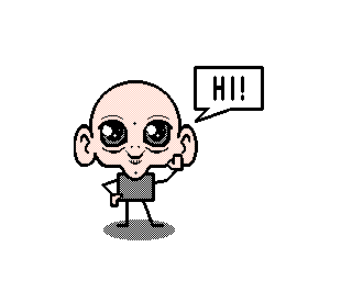 bald man saying hi