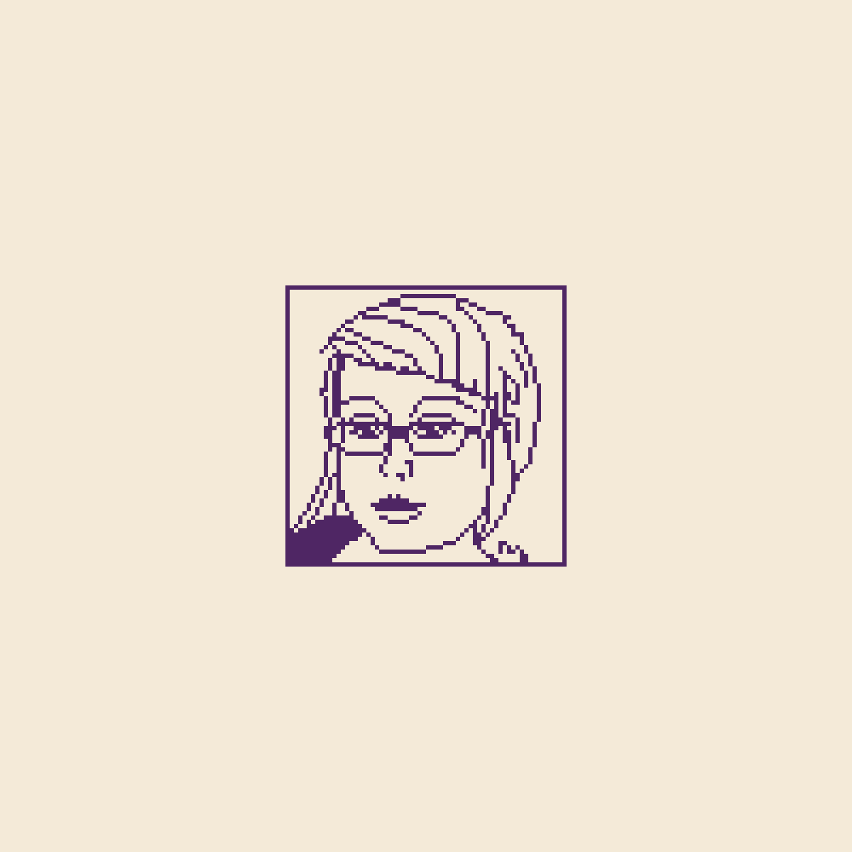 pixel art portrait of a woman