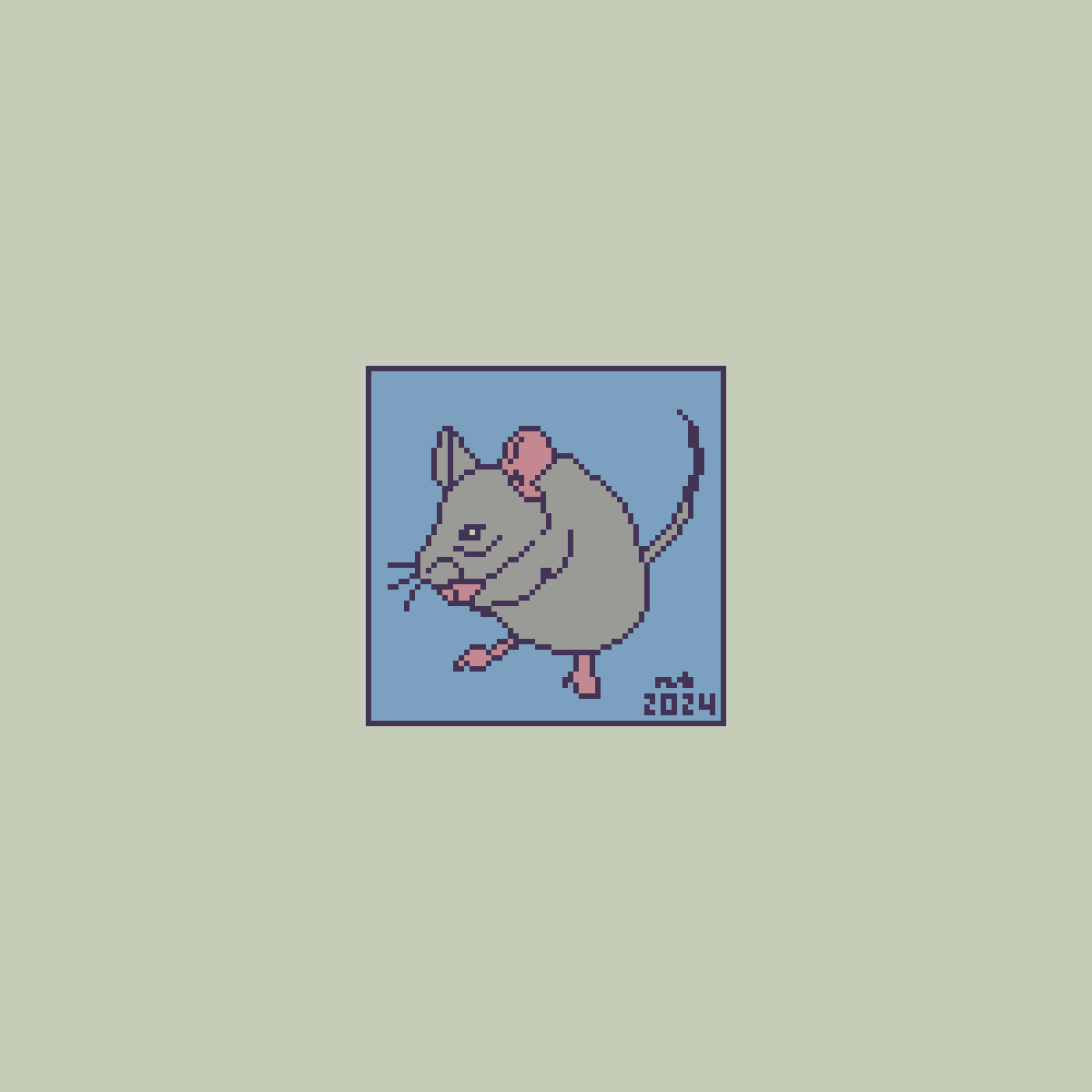 pixel art of a mouse