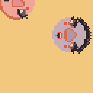 Two pixelated monkeys with different facial expressions are set against a plain background.