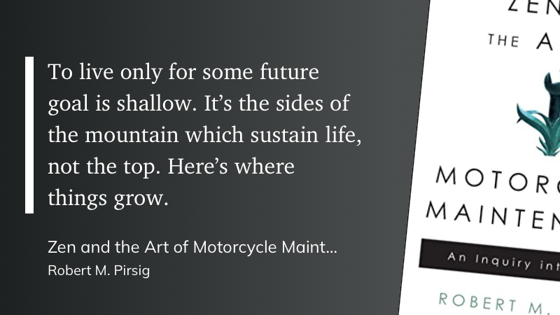 Quote from "Zen and the Art of Motorcycle Maintenance"