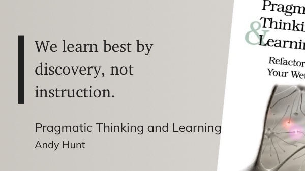 Quote from Pragmattic Thinking by Andy Hunt