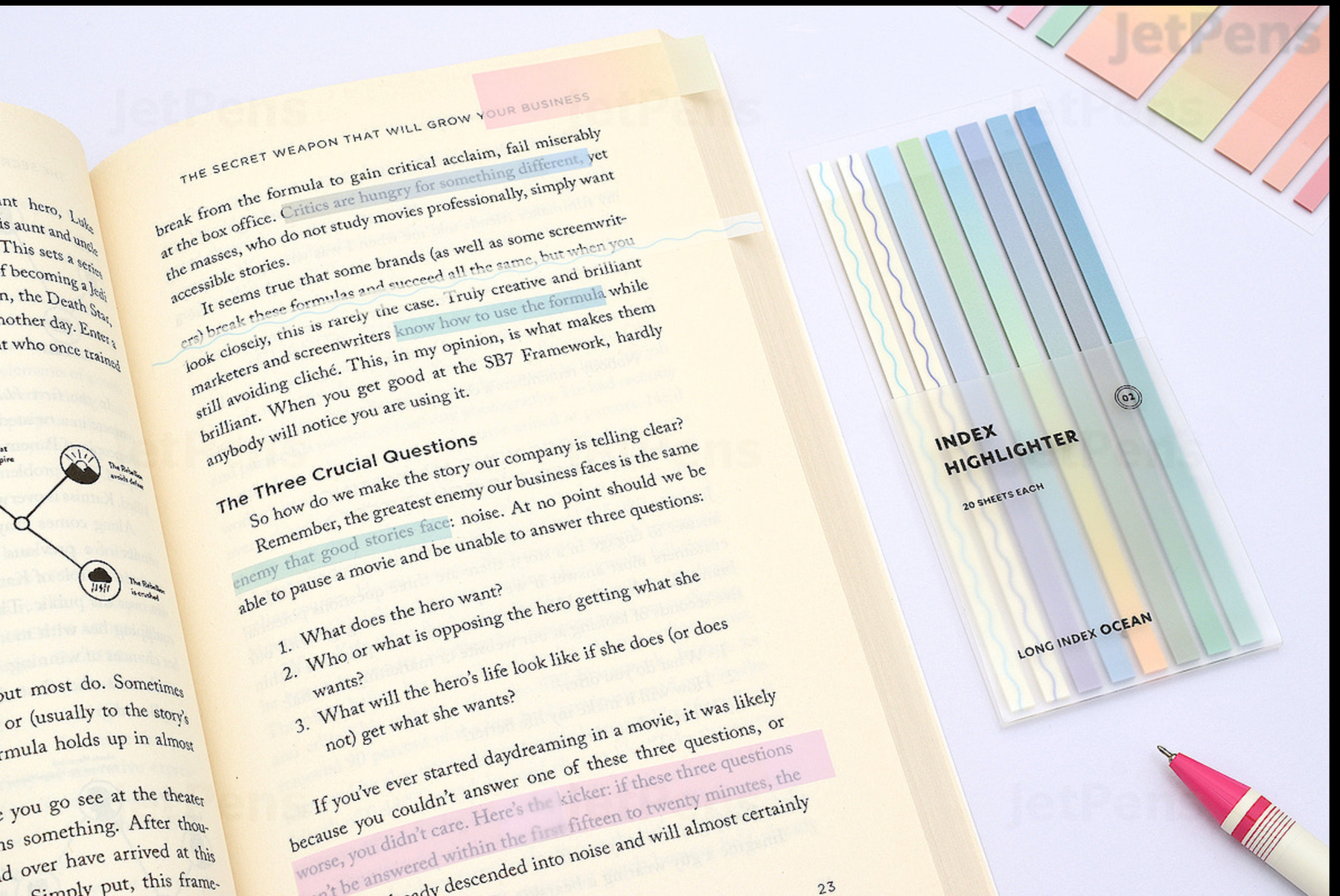 Index highlighters. 
