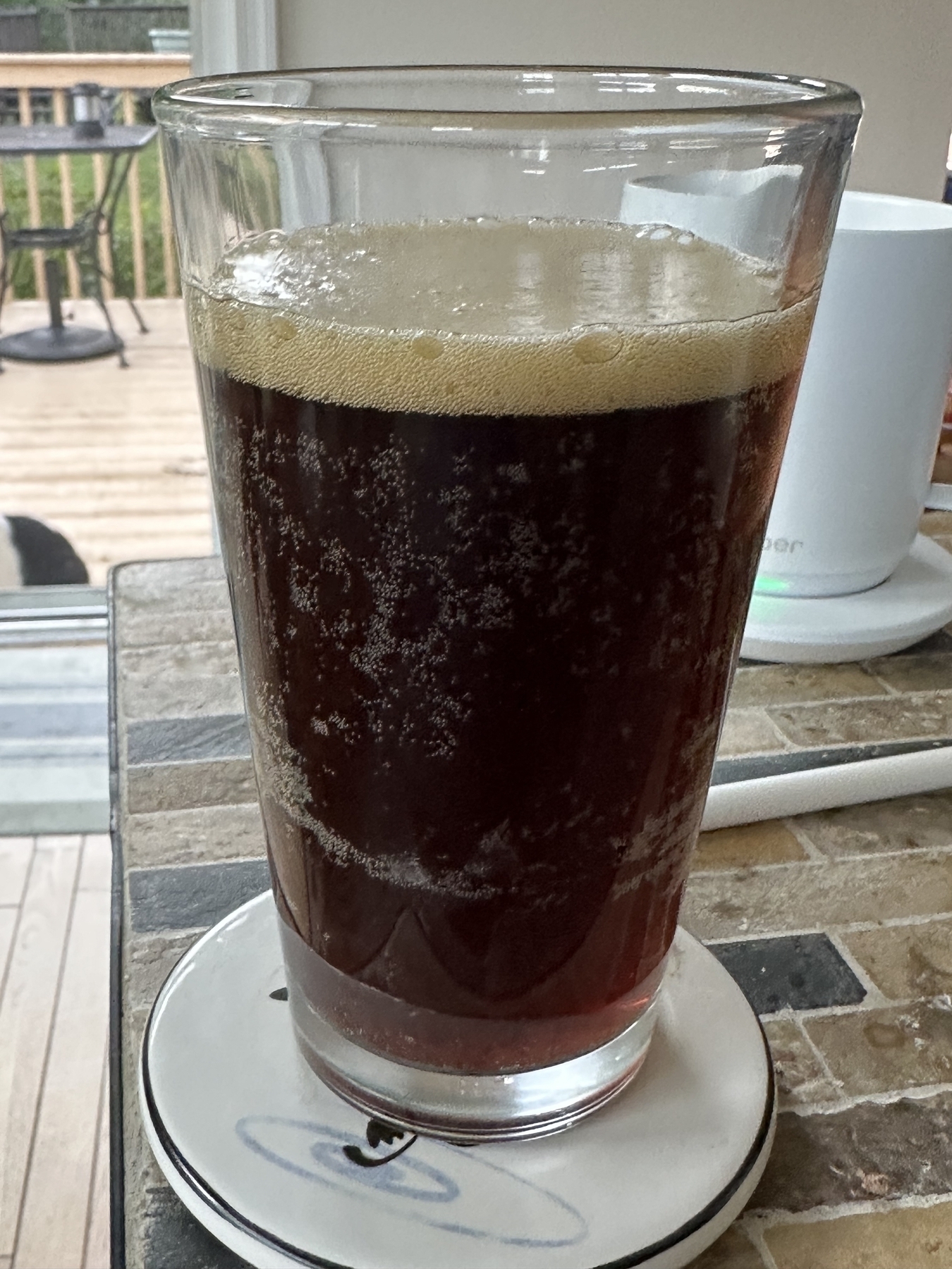 Glass of dark beer 