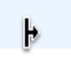 insertion cursor with right arrow.