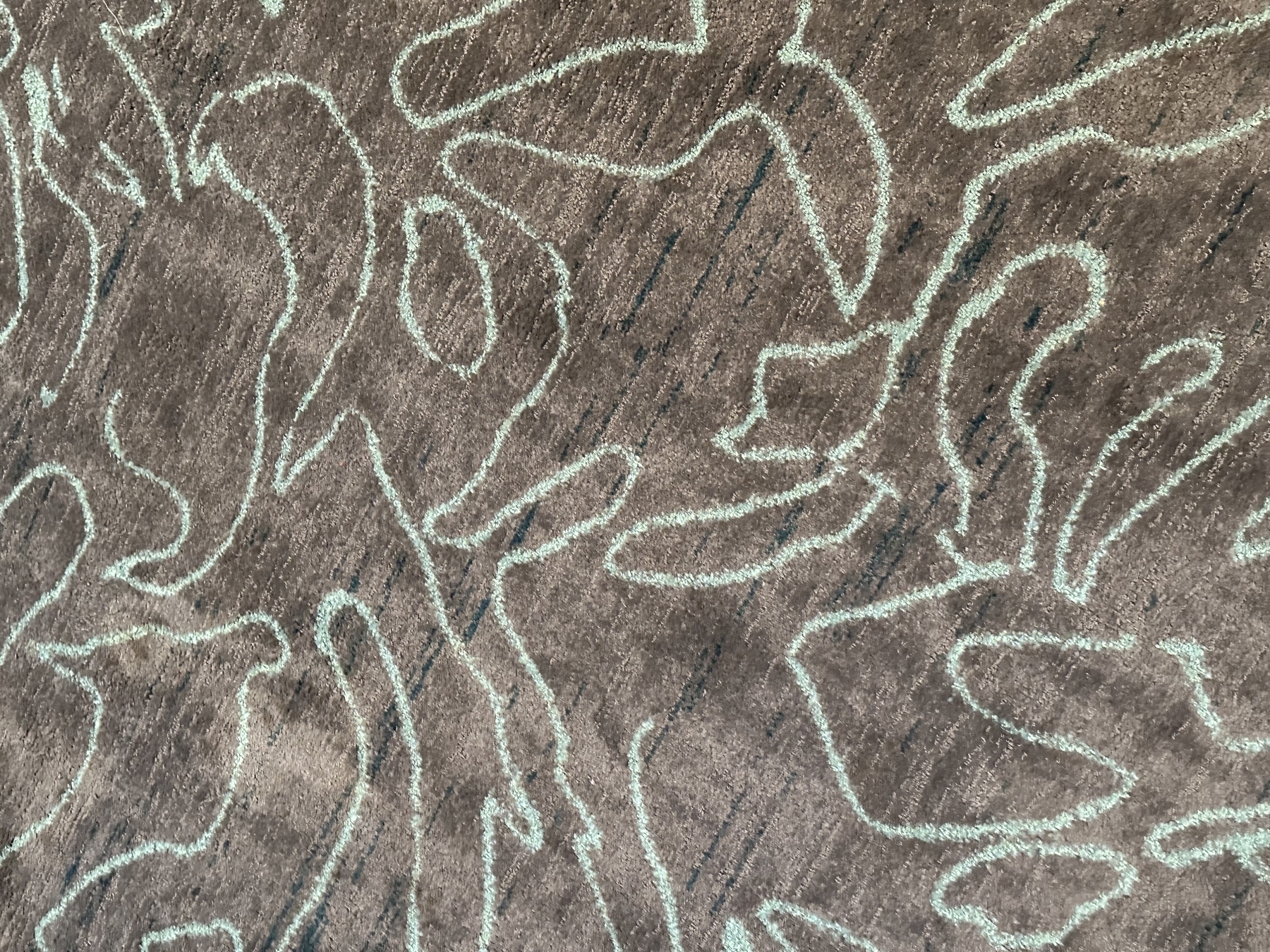 Carpet with “chalk marks”.