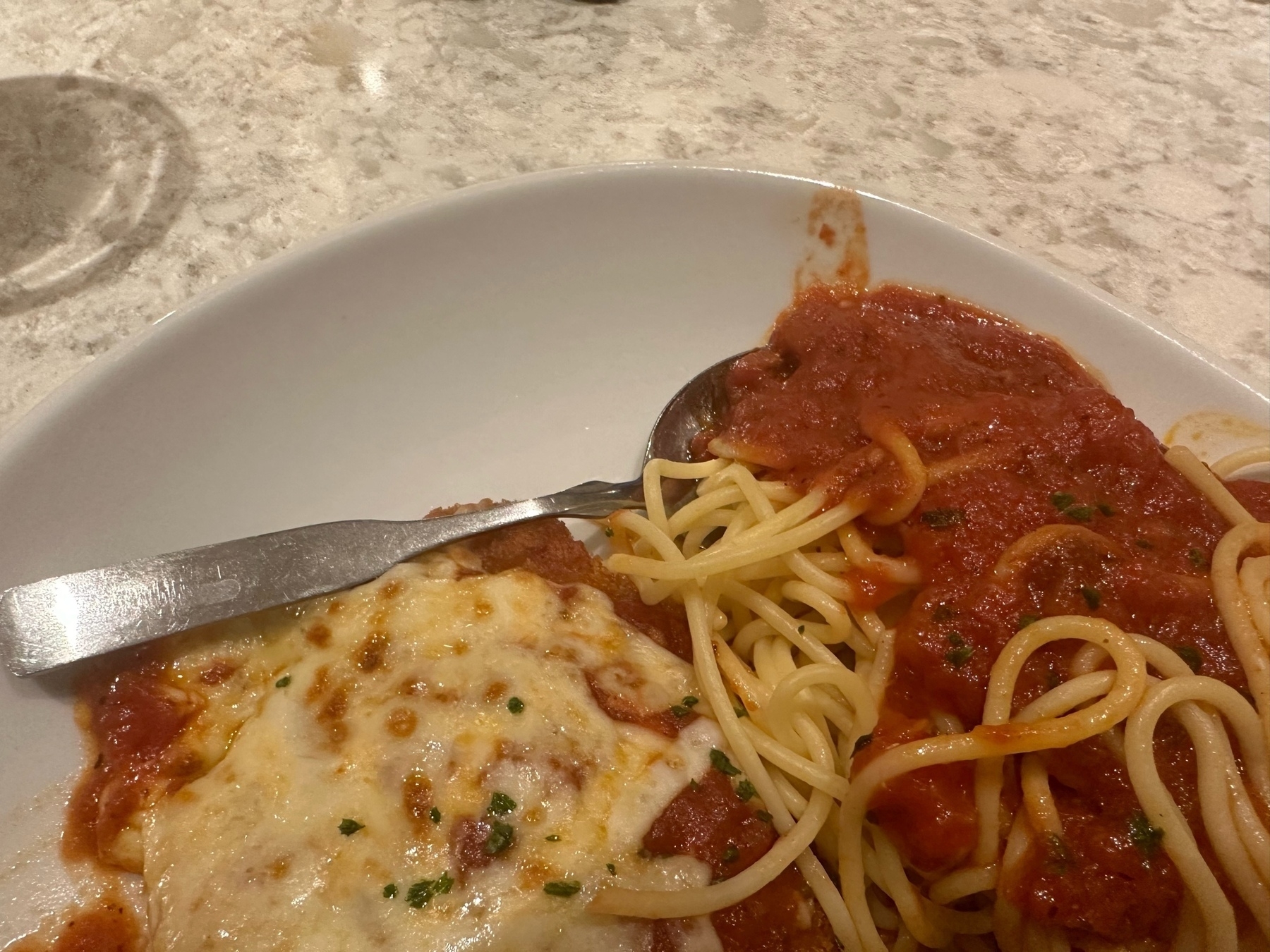 spoon in pasta 