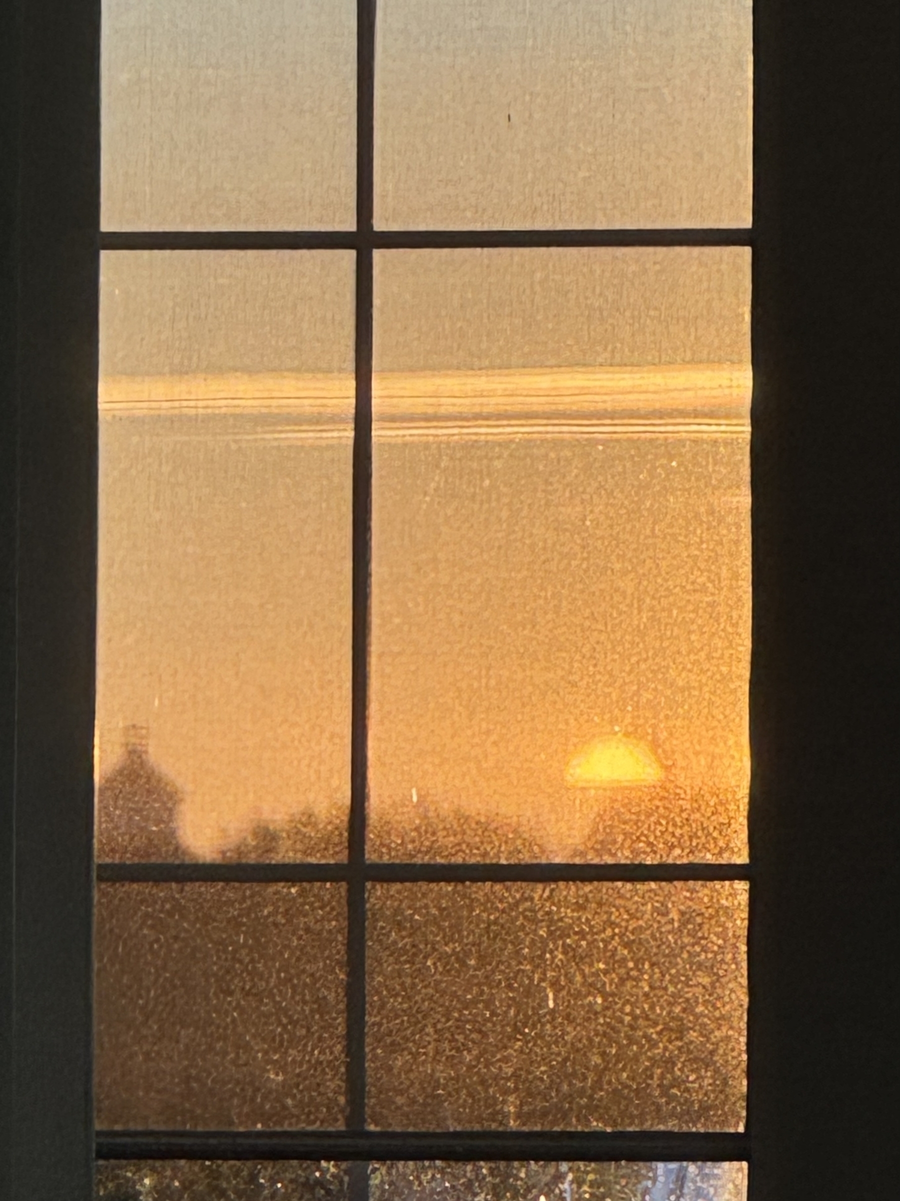Sunrise through a window 