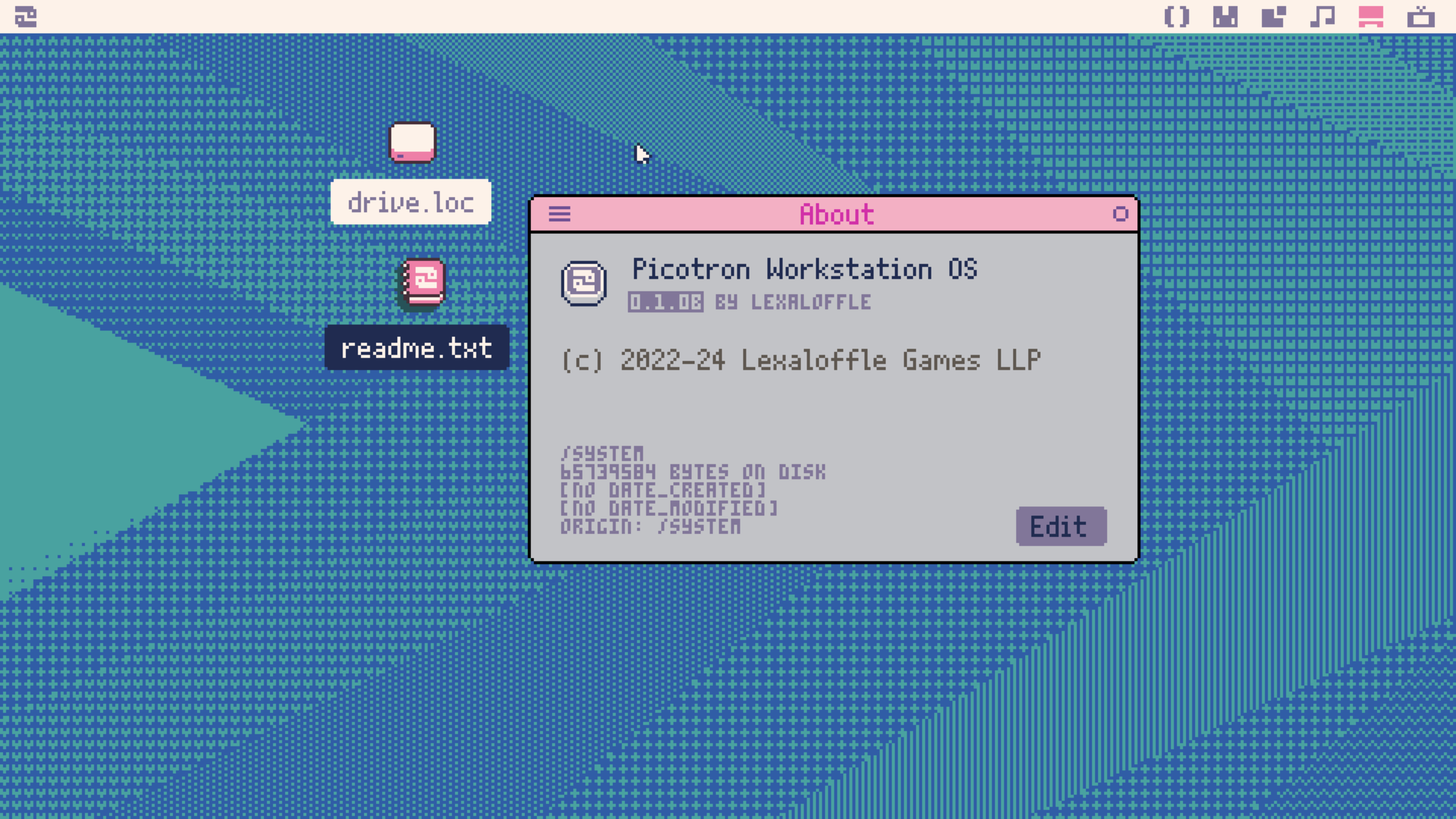 Screenshot of Picotron desktop