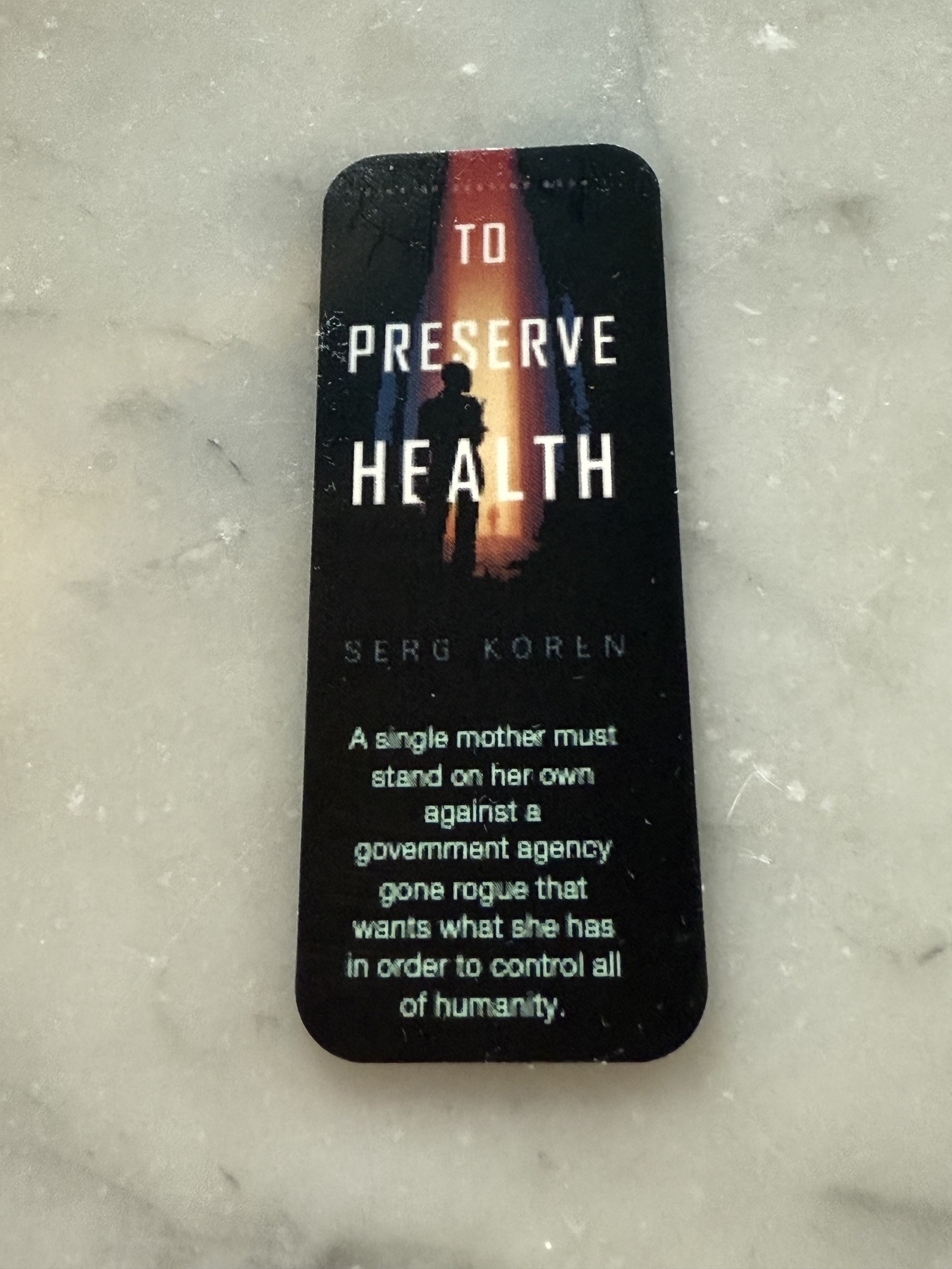 Cover and blurb from”To Preserve Health”