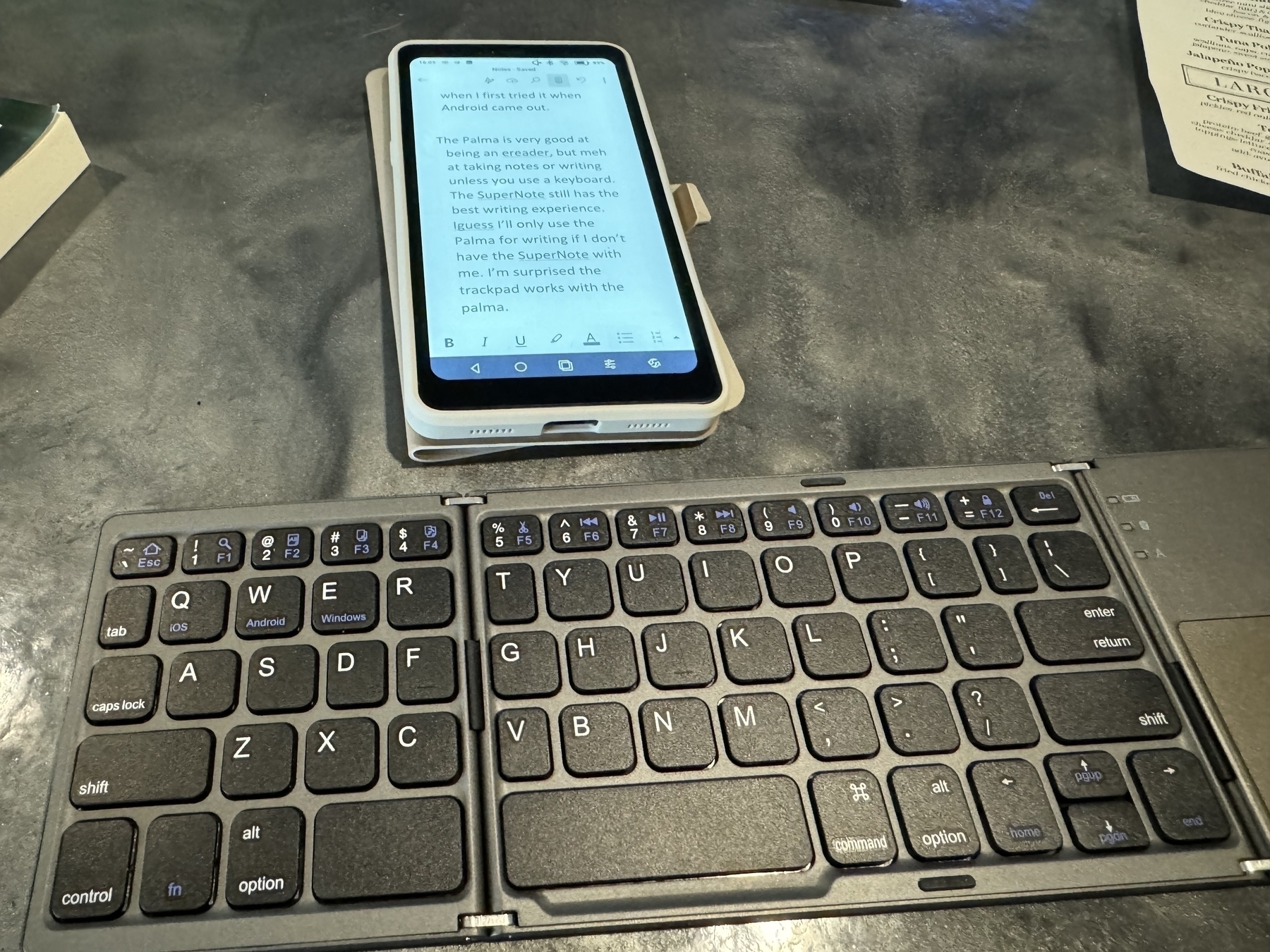 Boox Palma and Bluetooth keyboard 