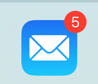 Badged email on iOS 