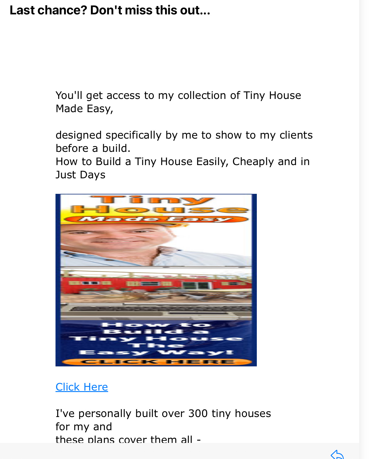 Spam email with distorted image.