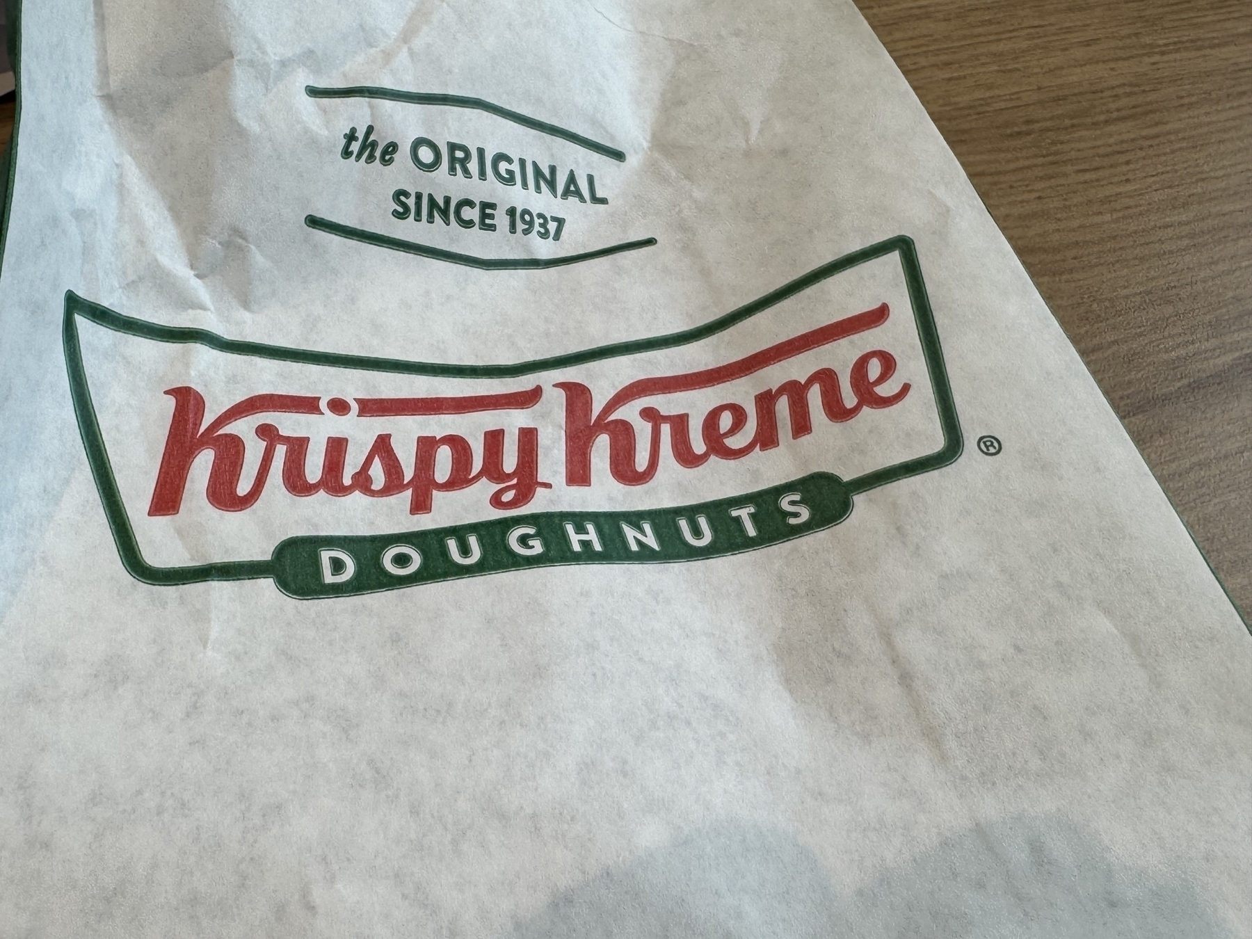 KrispyKreme doughnut bag