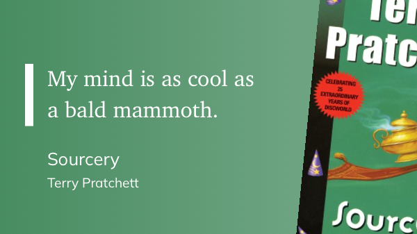Quote from “Sourcery” - Terry Pratchett 