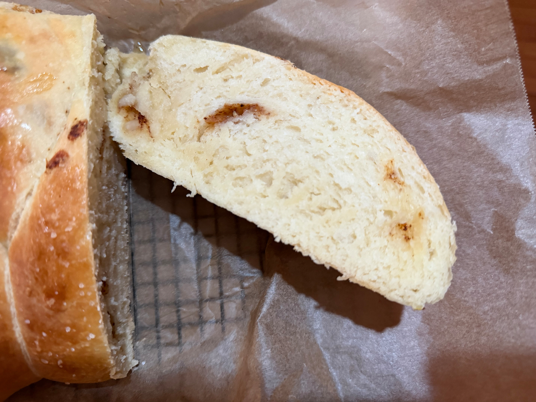 Slice of sourdough onion twist 