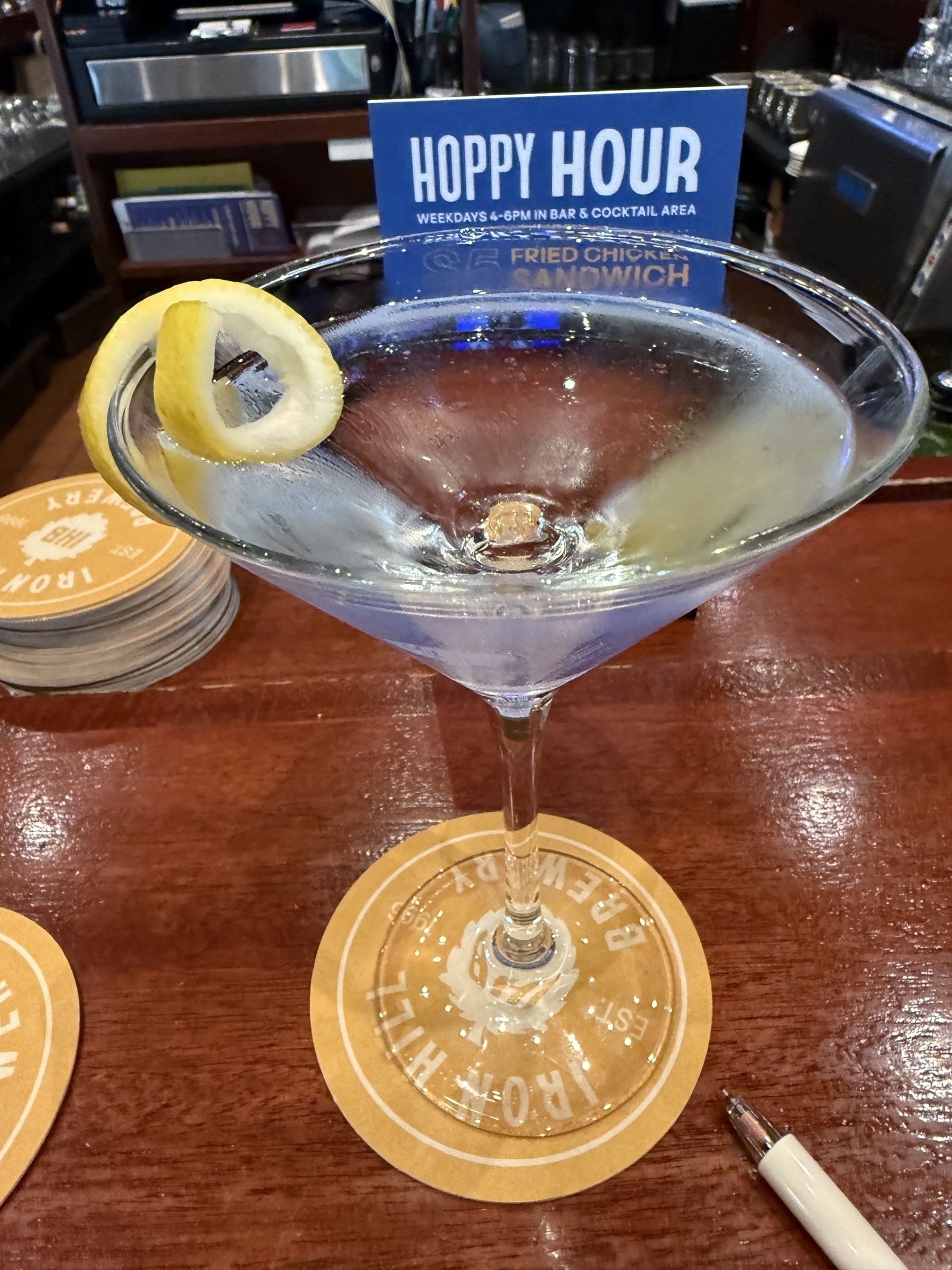 Water martini with a twist. 