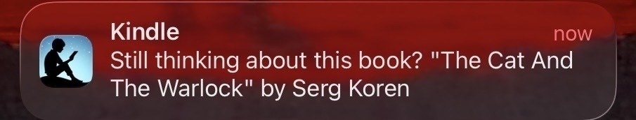 Reminder from Kindle
