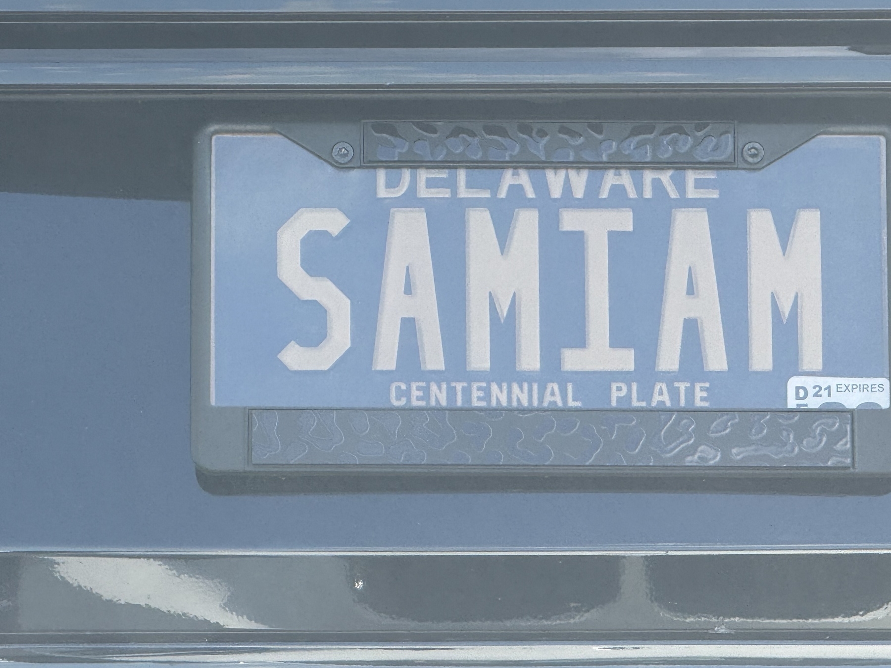 SAMIAM license plate.