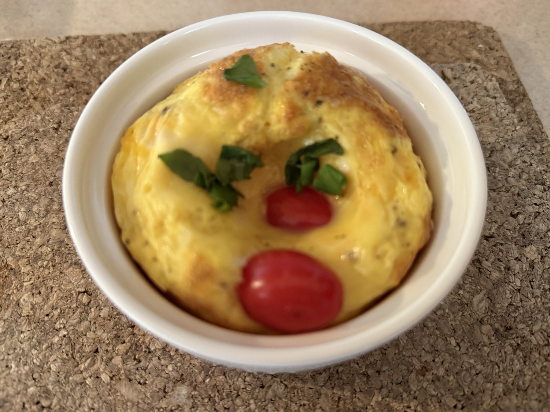 Baked Eggs tomato basil