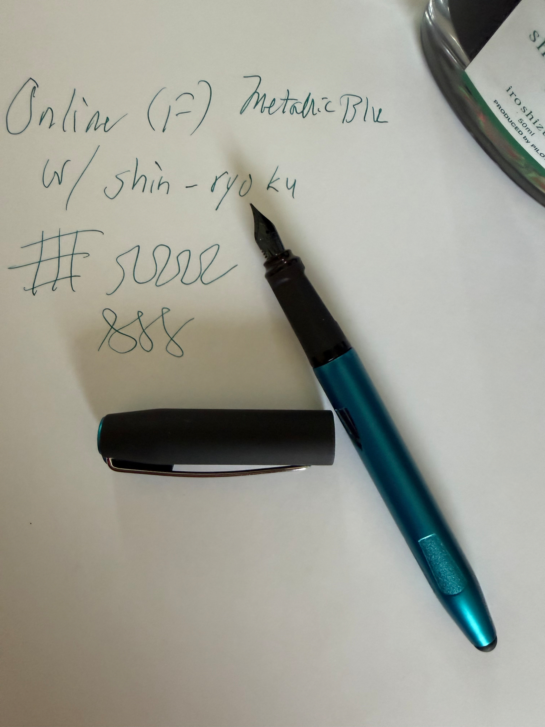 Fountain pen and ink