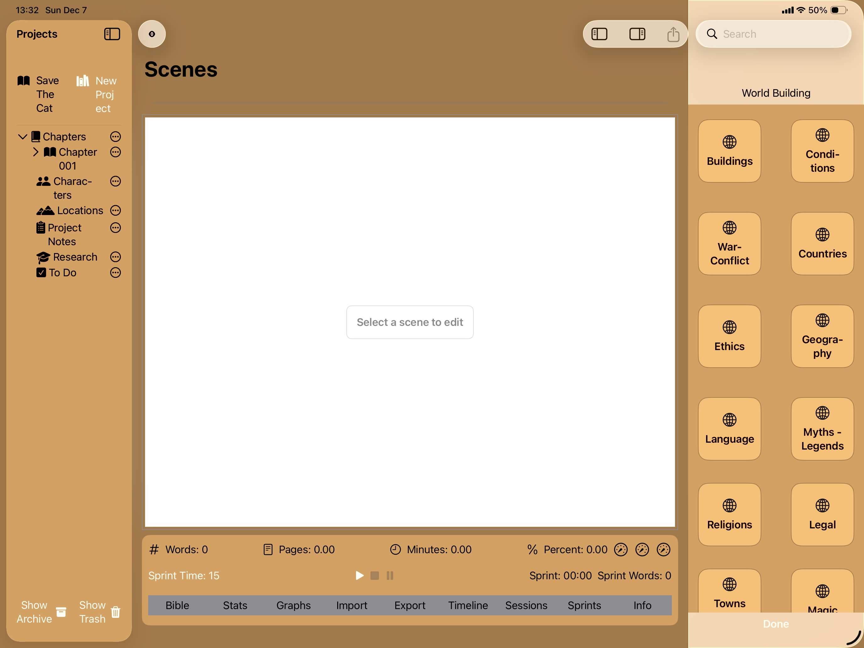 Auteureist screenshot on iPad