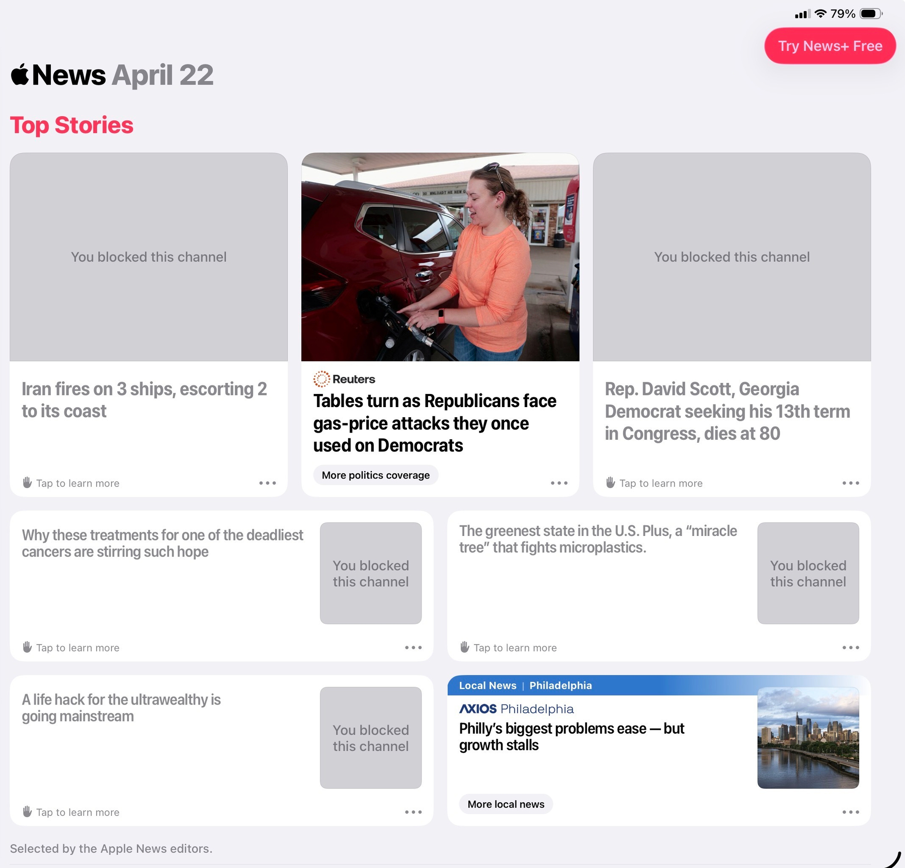 Apple News+ blocked content image 